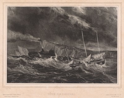 Küste von Dover von Jean-Baptiste Isabey