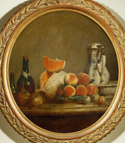Eine Melone von Jean-Baptiste Simeon Chardin