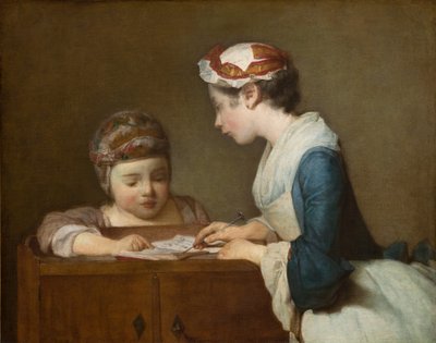 Die kleine Lehrerin von Jean-Baptiste Simeon Chardin