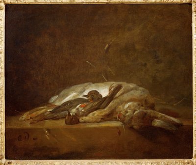 Ein Hase, zwei tote Drosseln von Jean-Baptiste Simeon Chardin