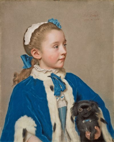 Porträt von Maria Frederike van Reede-Athlone im Alter von sieben Jahren von Jean-Étienne Liotard