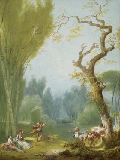 Ein Spiel von Pferd und Reiter, ca. 1775-80 von Jean Honore Fragonard