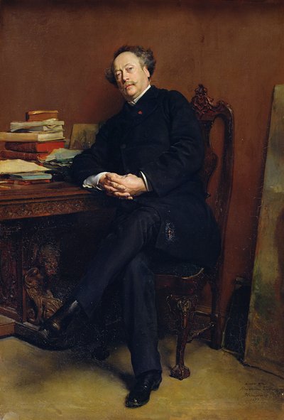 Alexander Dumas Fils (1824-95) 1877 von Jean Louis Ernest Meissonier