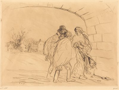 Die Begegnung unter dem Gewölbe (1. Blatt) von Jean-Louis Forain