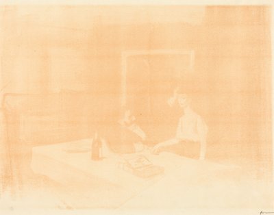 Szene in einem Séparée (Blatt im Querformat) von Jean-Louis Forain