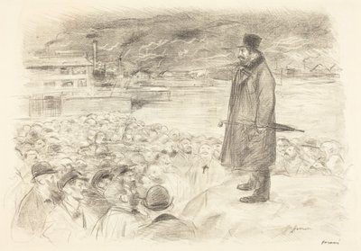 a) Streikszene (3. Platte) (recto); b) Ohne Titel (verso) von Jean-Louis Forain