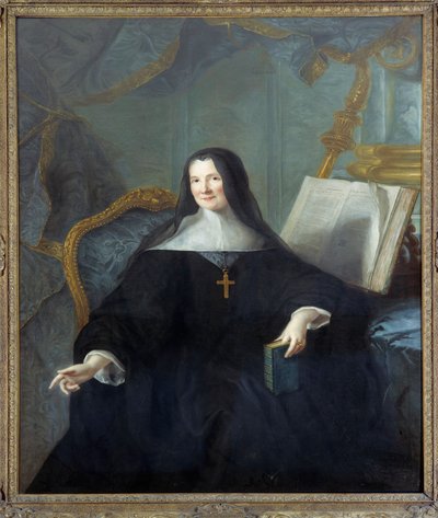 Porträt von Anne Geyssans de Clermont-Chatte, Äbtissin von Chelles (gest. 1789) Gemälde von Jean Marc Nattier (1685-1766) von Jean Marc Nattier