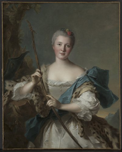 Porträt einer Frau als Diana von Jean-Marc Nattier
