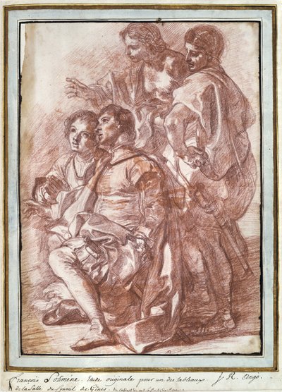 Christoph Kolumbus landet in Amerika 1494 (Rötel) von Jean Robert Ango