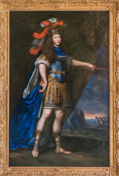 Porträt von Ludwig XIV. mit einer Antike - Gemälde zugeschrieben Jean Nocret (1615-1672) - Musée du Domaine départemental de Sceaux von Jean Nocret