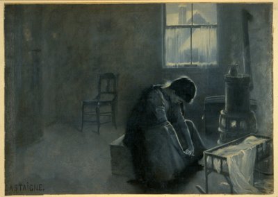 Es war ein harter Winter, veröffentlicht 1893 von Jean Alexandre Michel Andre Castaigne