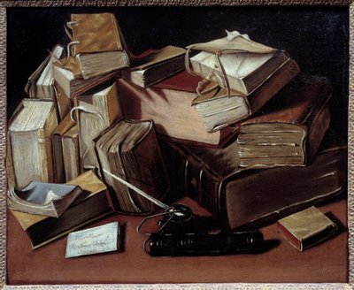 Stillleben mit Büchern von Jean Andreas Biset