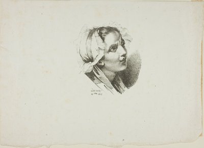Studie des Kopfes eines jungen Mädchens von Jean Antoine Laurent