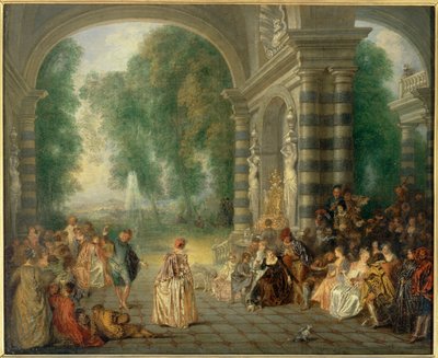 Eine ländliche Feier von Jean Antoine Watteau