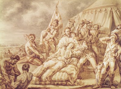 Der Tod des Marquis de Montcalm de Saint-Veran (1712-59) von Jean Antoine Watteau