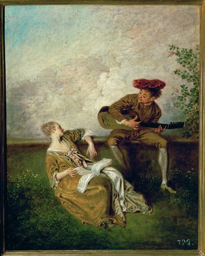 Die Gesangsstunde von Jean Antoine Watteau