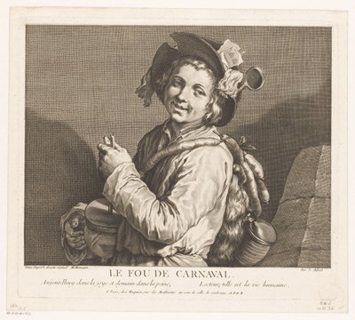 Junge mit einer Rumpelpot (Le Fou de Carnaval) von Jean Aubert