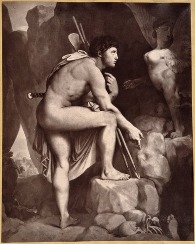 Ödipus mit Sphinx nach Ingres von Jean Auguste Dominique (after) Ingres