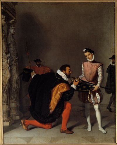 Don Pedro de Toledo, Botschafter von Philipp II., küsst den Speer von Heinrich IV. im Louvre von Jean Auguste Dominique Ingres