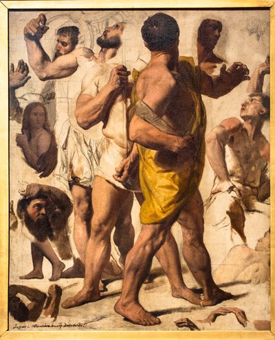 Studie für das Martyrium des heiligen Symphorien: Liktor von hinten von Jean Auguste Dominique Ingres