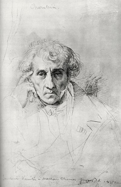 Luigi Cherubini, italienischer Komponist von Jean Auguste Dominique Ingres