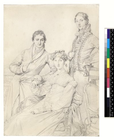 Herr und Frau Woodhead mit Pfarrer Henry Comber als Jugendlicher, 1816 von Jean Auguste Dominique Ingres