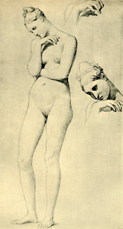 Studien zur Figur der Stratonike, um 1834-1840 von Jean Auguste Dominique Ingres