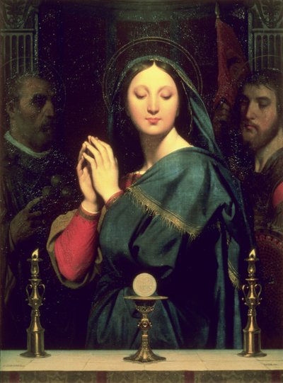 Die Jungfrau mit der Hostie, 1841 von Jean Auguste Dominique Ingres