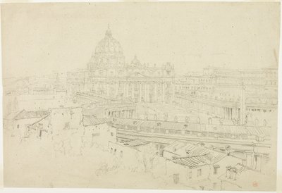 Ansicht von St. Peter in Rom von Jean Auguste Dominique Ingres