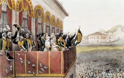 Akklamation von Pedro I., Kaiser von Brasilien, in Rio de Janeiro, 7. April von Jean Baptiste (after) Debret