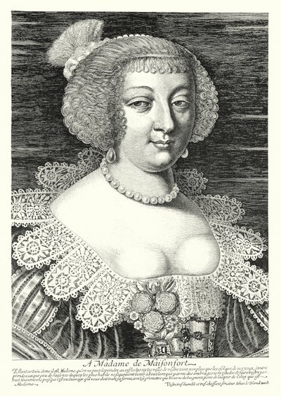 Madame de Maisonfort (Stich) von Jean Baptiste Alexandre (after) Le Blond