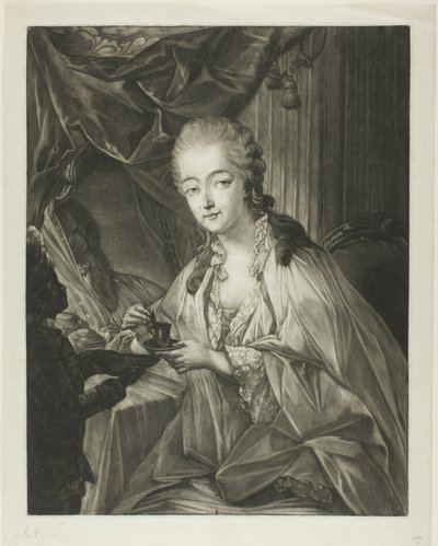 Jeanne Bécu, Gräfin Du Barry, und ihr Diener Zamor von Jean Baptiste Andre Gautier D