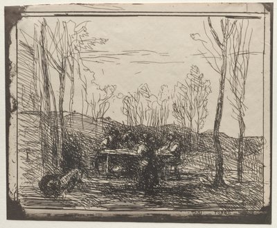 Frühstück in einer Lichtung von Jean Baptiste Camille Corot