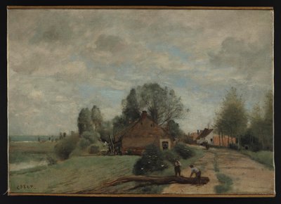 Corot - Die Straße zu den Holzfällern, Arleux-du-Nord, 1871, NMW A 24958 von Jean Baptiste Camille Corot