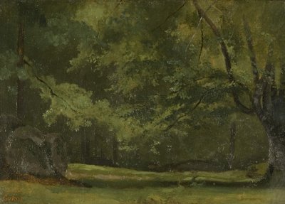 Fontainebleau - im Wald, ca. 1823-24 von Jean Baptiste Camille Corot