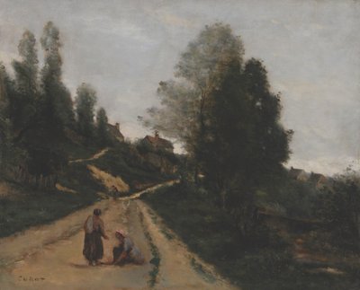 Gouvieux, nahe Chantilly. Aufsteigender Weg von Jean Baptiste Camille Corot