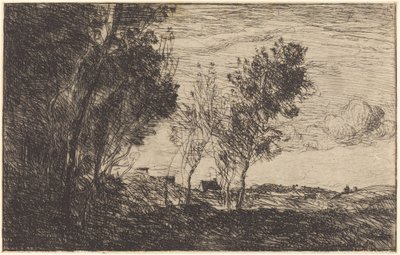 In den Dünen: Erinnerung an Den Haag von Jean Baptiste Camille Corot