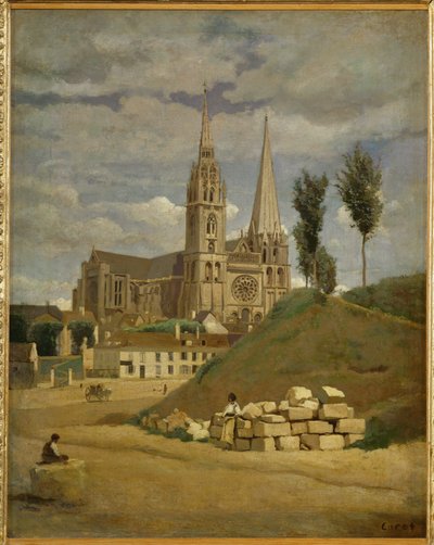 Die Kathedrale von Chartres von Jean-Baptiste-Camille Corot