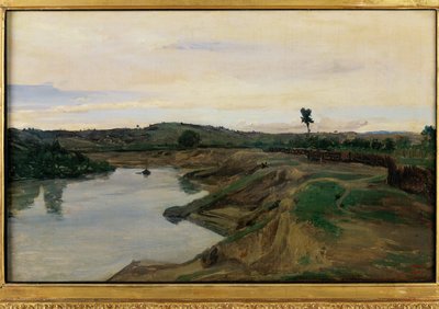 Der Spaziergang von Poussin, Landschaft von Rom von Jean Baptiste Camille Corot