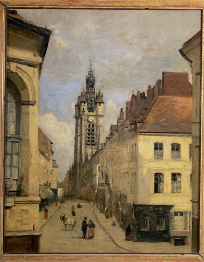 Der Glockenturm von Douai von Jean Baptiste Camille Corot