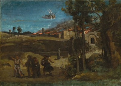 Studie für Die Zerstörung von Sodom, 1843 von Jean Baptiste Camille Corot
