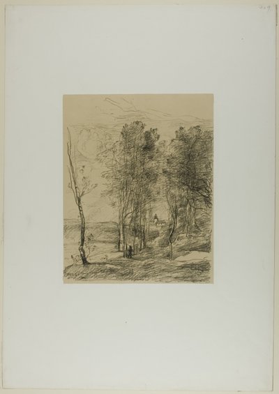 Der Glockenturm von St. Nicolas-lez-Arras von Jean Baptiste Camille Corot