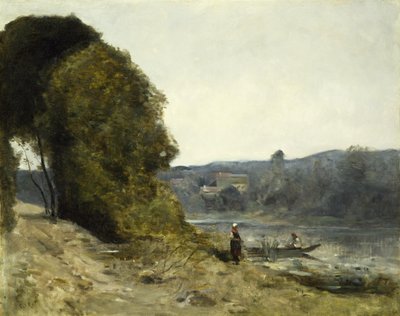 Die Abfahrt des Bootsmanns von Jean Baptiste Camille Corot