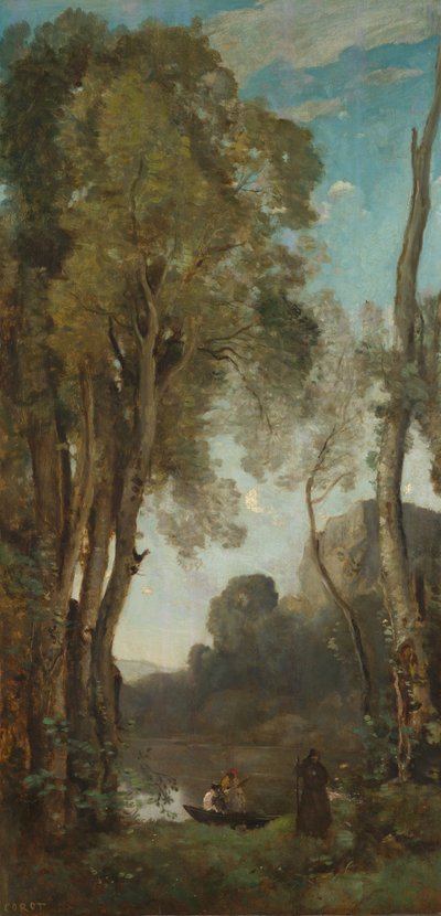 Die vier Tageszeiten (Abend) von Jean Baptiste Camille Corot