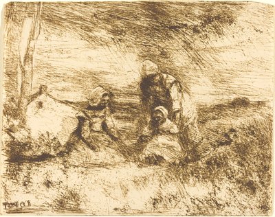 Die kleine Schwester La Petite Soeur, 1854 von Jean Baptiste Camille Corot