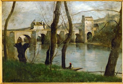 Die Brücke von Mantes, Frankreich von Jean Baptiste Camille Corot