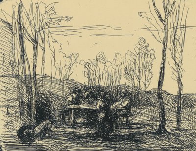 Ein Frühstück in der Lichtung von Jean Baptiste Camille Corot