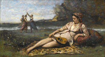 Junge Frauen von Sparta von Jean Baptiste Camille Corot