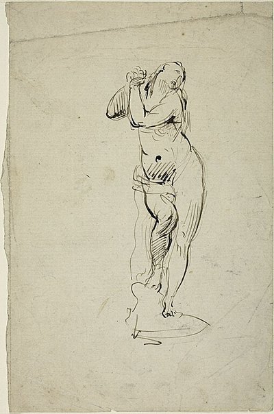 Stehende Frau mit gefalteten Händen von Jean Baptiste Carpeaux