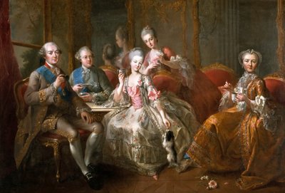 Die Tasse Schokolade, Familie Penthièvre von Jean Baptiste Charpentier